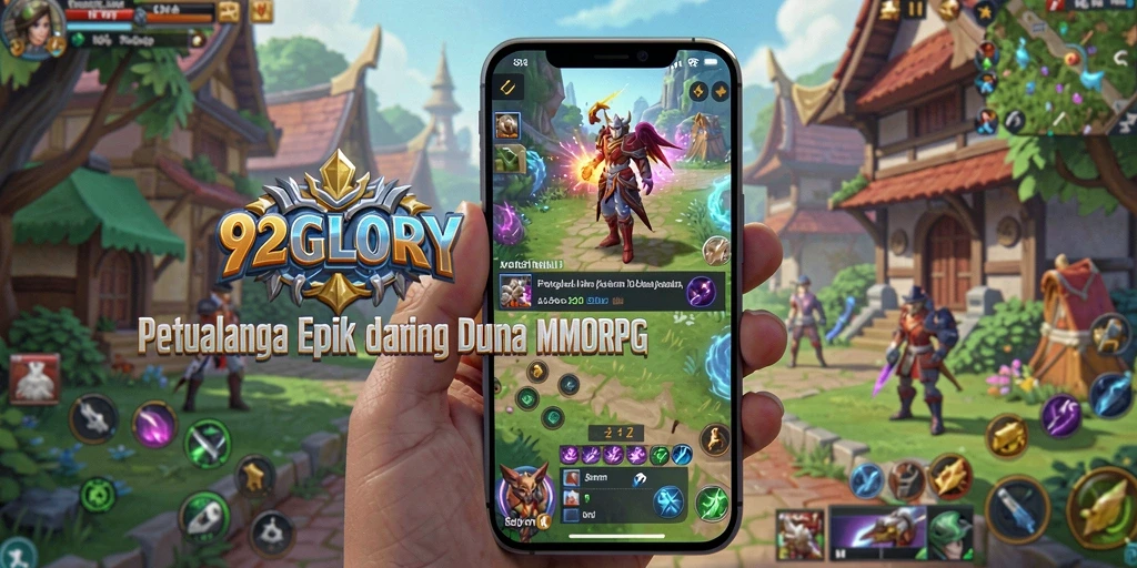 Tangkapan layar menunjukkan aksi seru dalam permainan MMORPG 92GLORY.