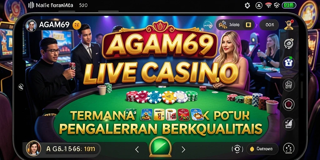 Tampilan gameplay AGAM69 dengan dealer profesional dan interaksi langsung.