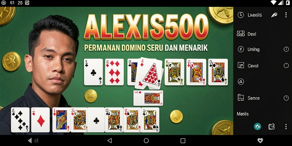 Gameplay ALEXIS500 yang seru dalam permainan domino.