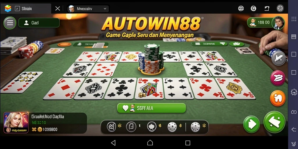 Tampilan gameplay Gaple yang seru dan menarik di AUTOWIN88.