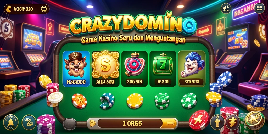 Tampilan gameplay seru dan interaktif di CRAZYDOMINO.