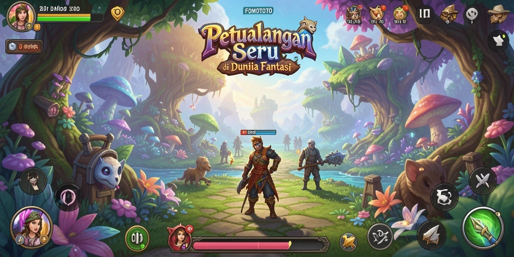 Screenshot FOMOTOTO menampilkan aksi seru dalam petualangan yang menegangkan.