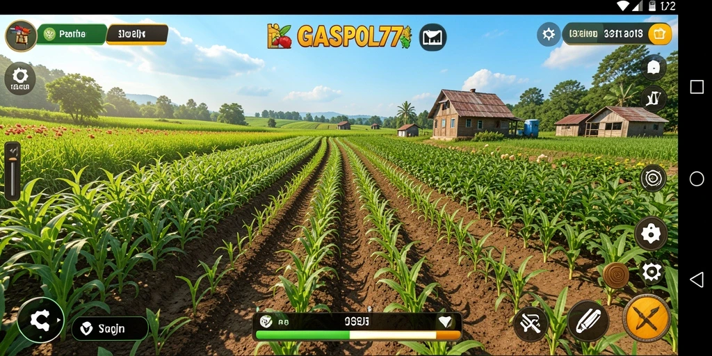 Tampilan gameplay GASPOL77 yang menampilkan aktivitas bertani yang menarik.