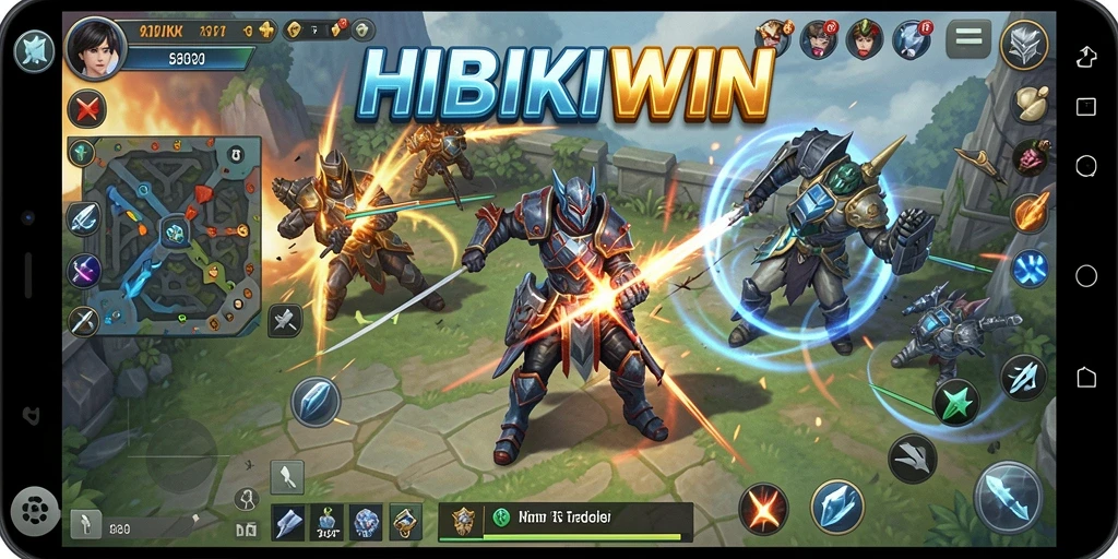 Tangkapan layar gameplay strategis dari HIBIKIWIN.
