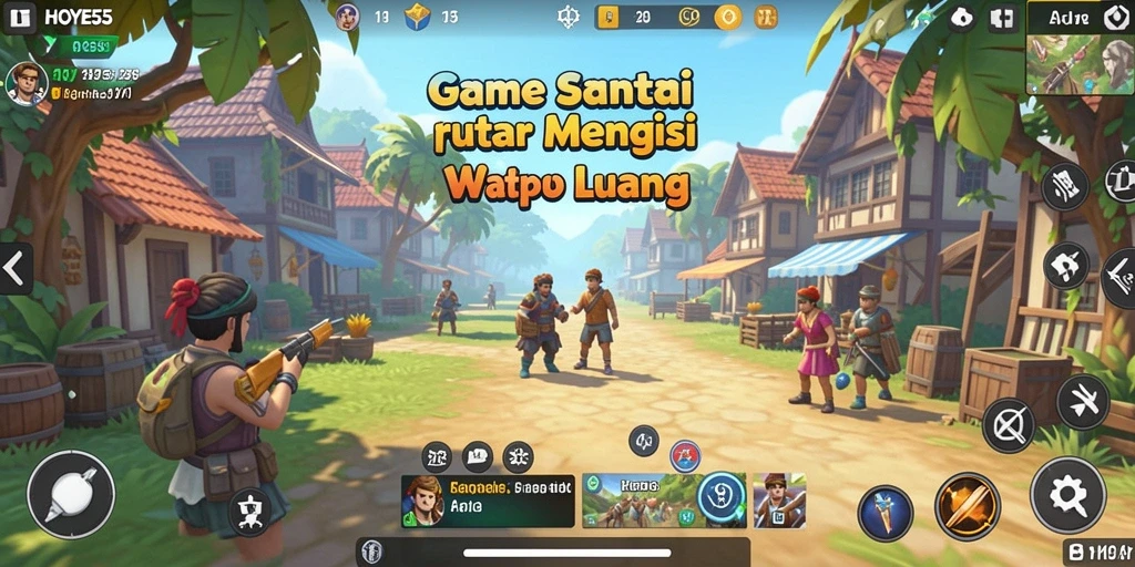 Screenshot gameplay HOYE55 menampilkan aksi seru dan penuh warna.