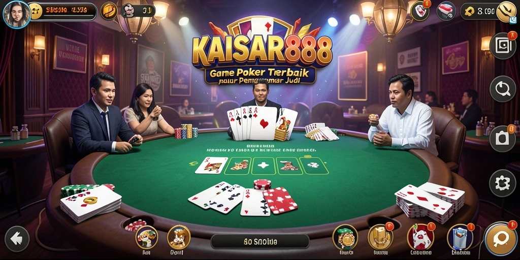 Tangkapan layar KAISAR888 menampilkan pengalaman permainan poker yang mendebarkan.