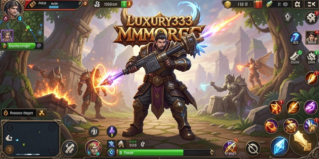 Screenshot menunjukkan petualangan seru gameplay MMORPG LUXURY333.