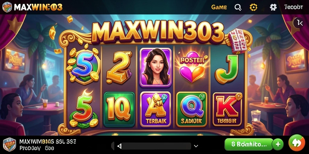 Tampilan seru gameplay MAXWIN303 dengan berbagai tema slot.