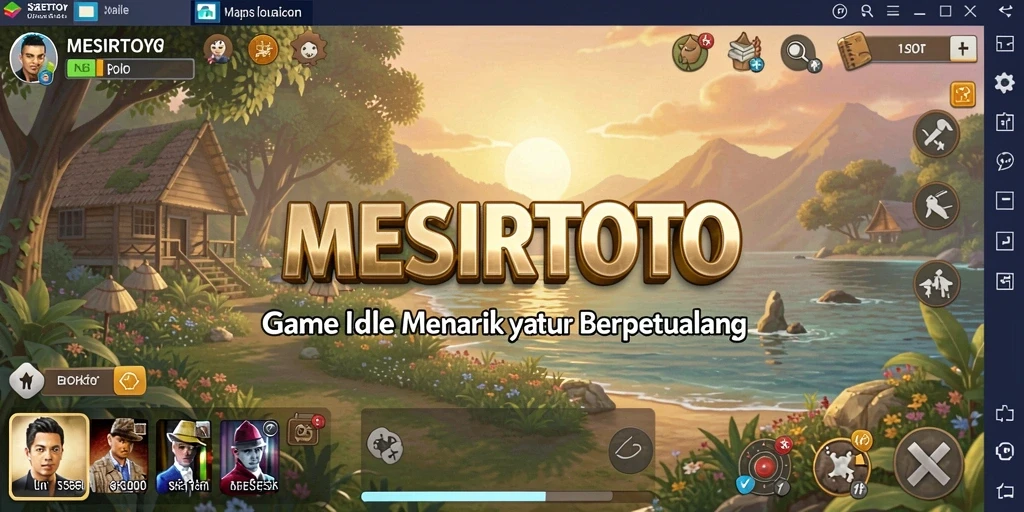 Tampilan gameplay <strong>MESIRTOTO</strong> yang menawan saat beraksi dalam mode Idle.