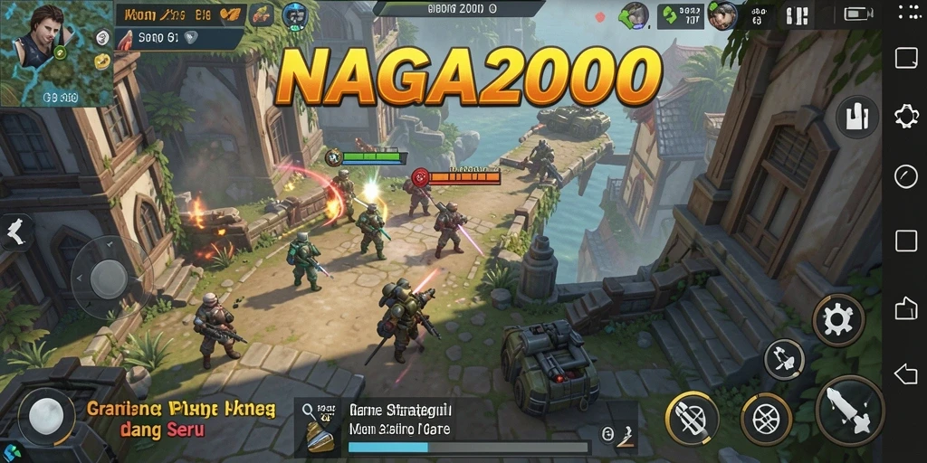 Tampilan gameplay NAGA2000 yang penuh aksi strategi.