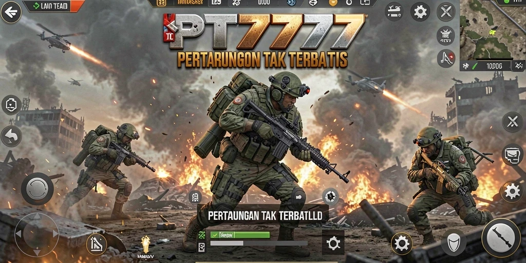 Gameplay seru PT777 dengan aksi Battle Royale yang mendebarkan.