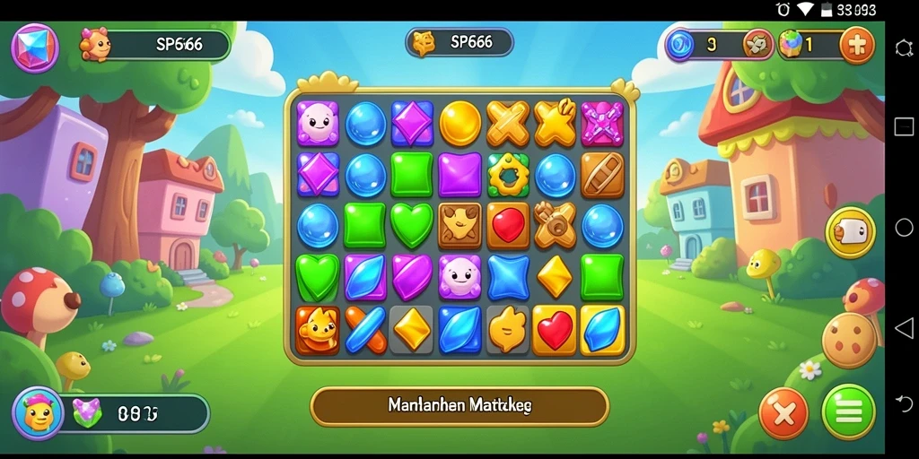 Tampilan gameplay seru dan menantang di SP666 Match-3.