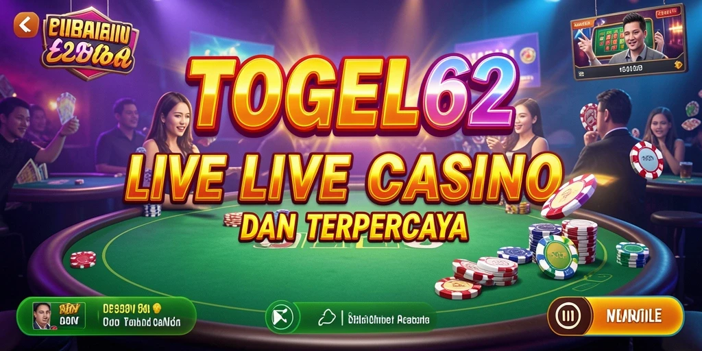 Tampilan gameplay menarik di aplikasi TOGEL62 Live Casino.