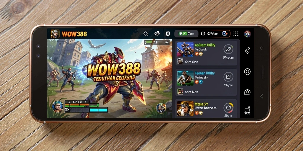 Tampilan antarmuka WOW388 yang ramah pengguna dengan fitur utility.